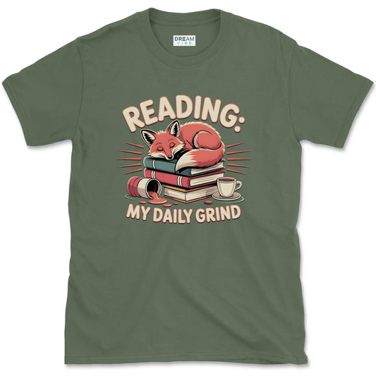 Reading: My Daily Grind Book Lover T-Shirt