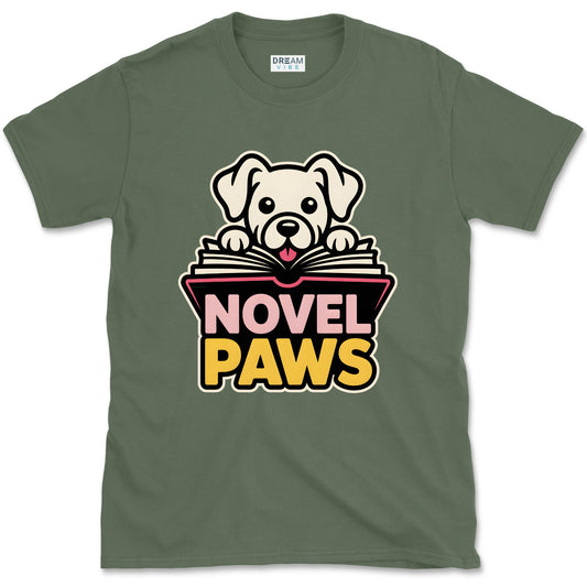 Novel Paws Book Lover T-Shirt