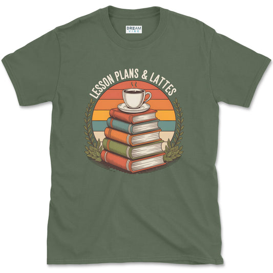 Lesson Plans & Lattes Teacher T-Shirt
