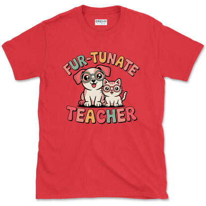 Fur-Tunate Teacher T-Shirt