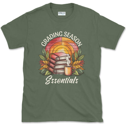 Grading Season Essentials Teacher T-Shirt