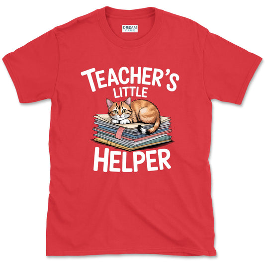Teacher’s Little Helper Cat Lover T-Shirt