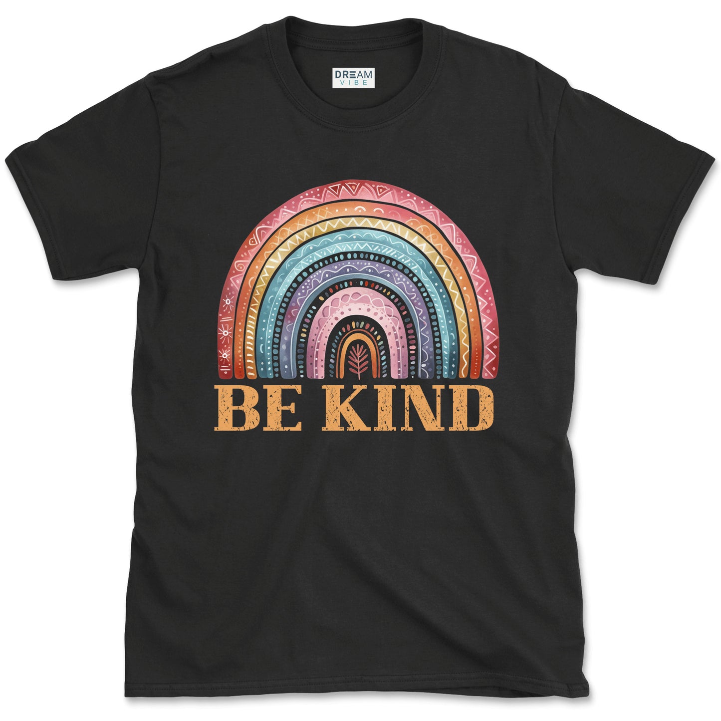 Be Kind Vintage Rainbow Inspirational T-Shirt