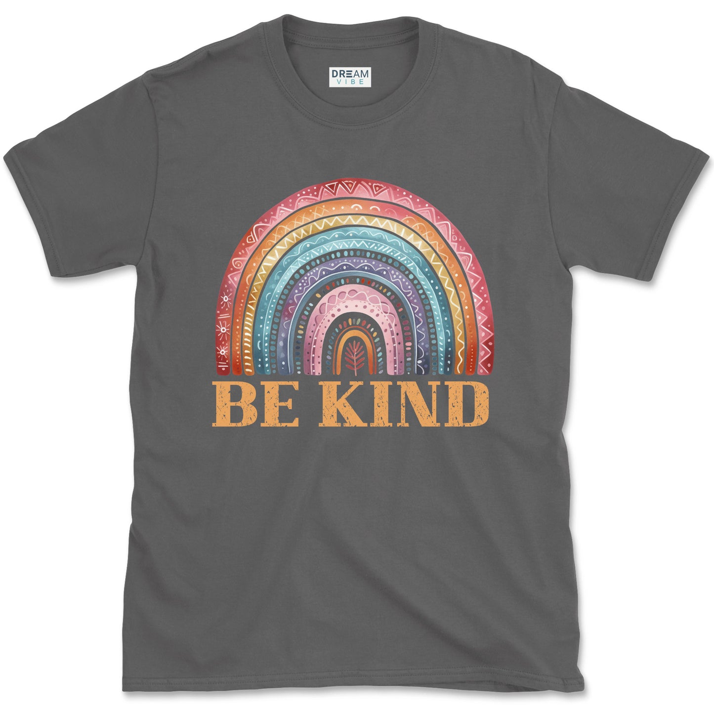 Be Kind Vintage Rainbow Inspirational T-Shirt