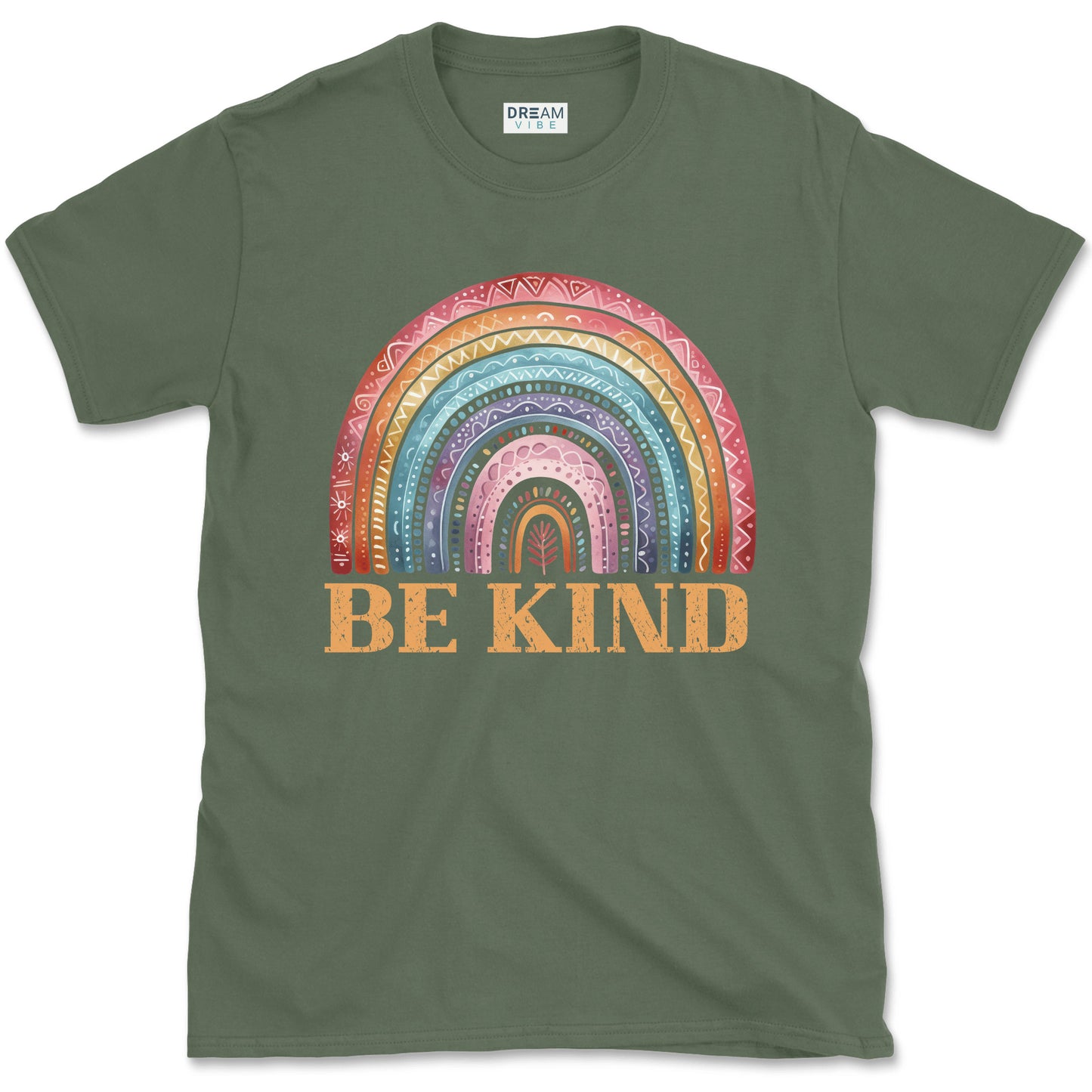 Be Kind Vintage Rainbow Inspirational T-Shirt