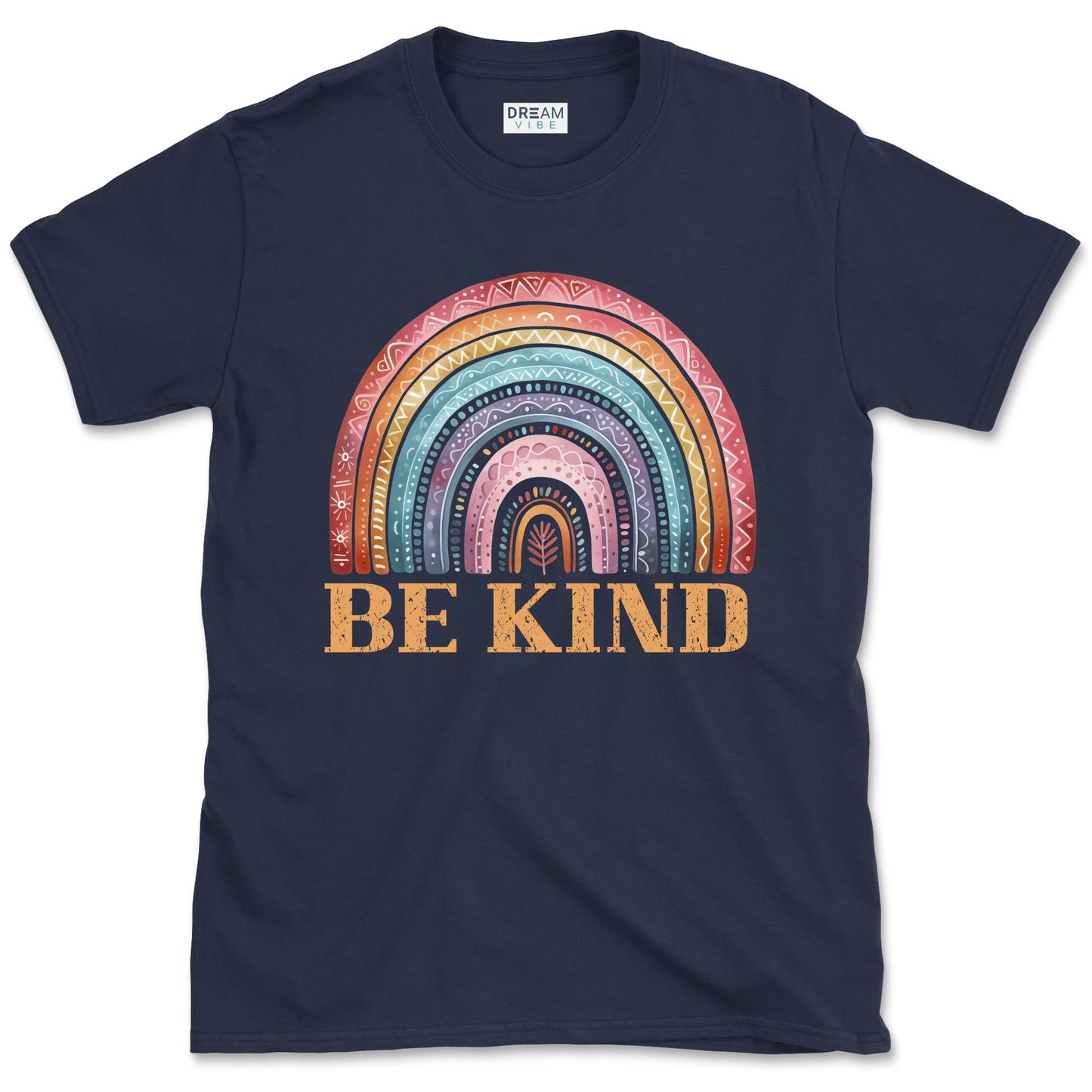 Be Kind Vintage Rainbow Inspirational T-Shirt