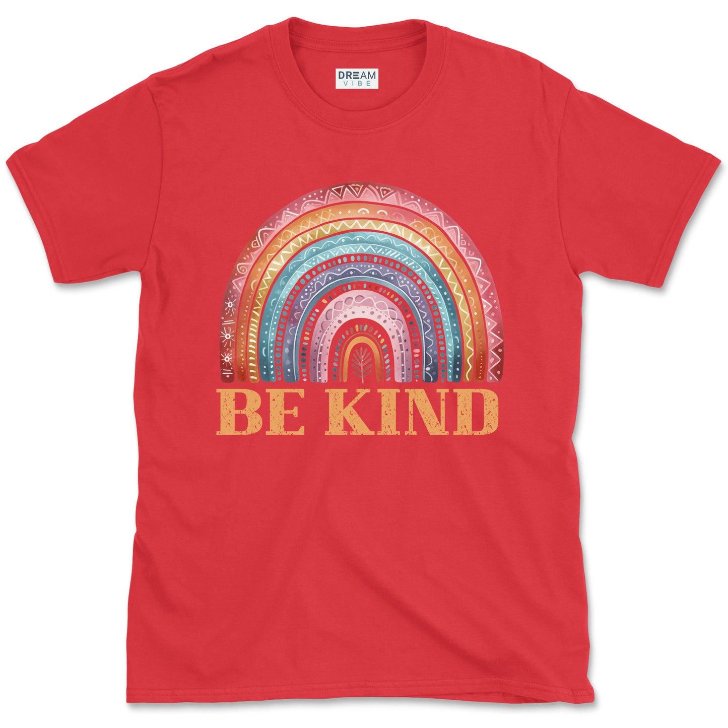 Be Kind Vintage Rainbow Inspirational T-Shirt