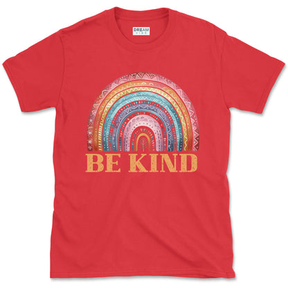 Be Kind Vintage Rainbow Inspirational T-Shirt