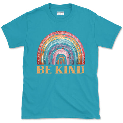 Be Kind Vintage Rainbow Inspirational T-Shirt