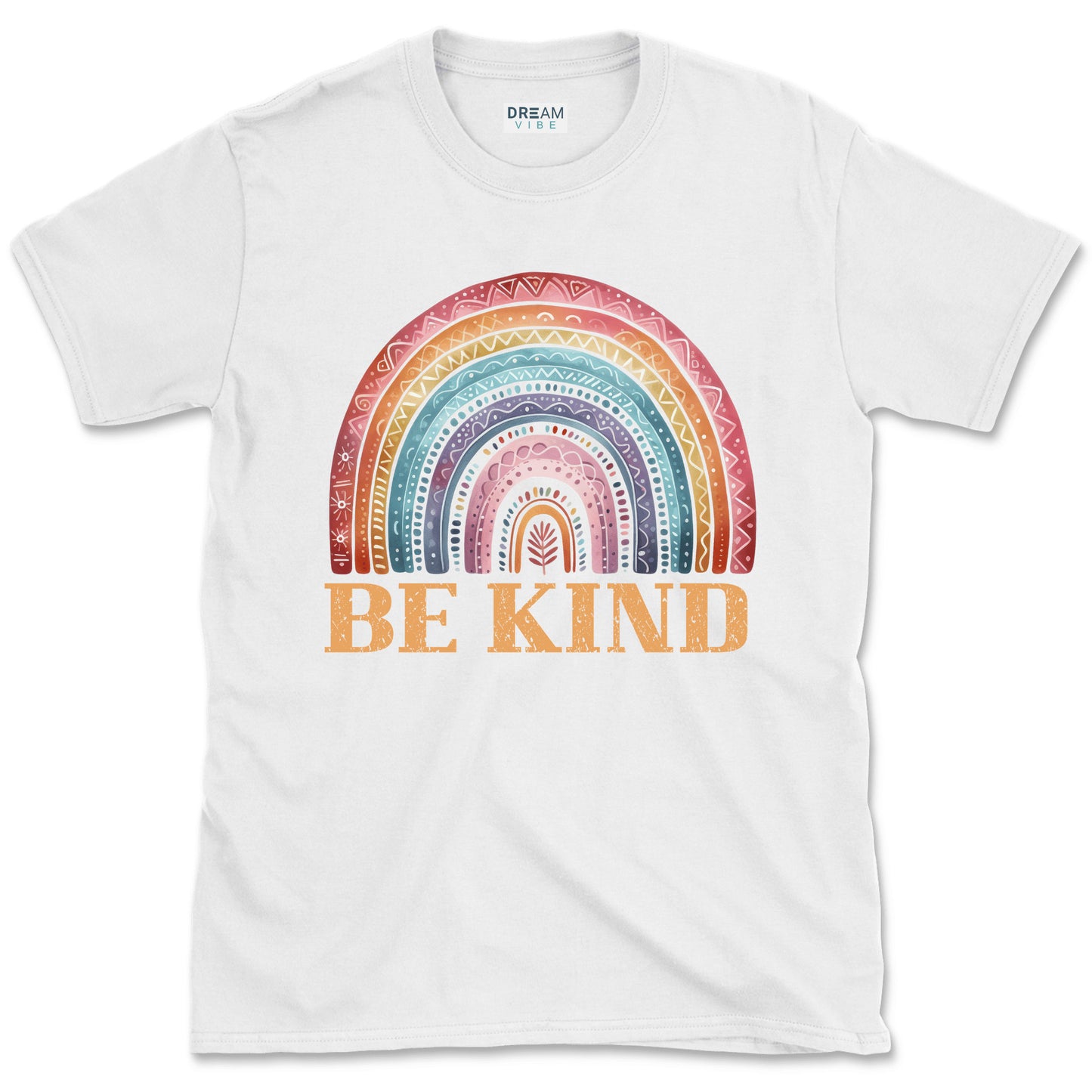 Be Kind Vintage Rainbow Inspirational T-Shirt