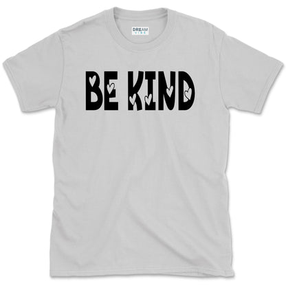 Be Kind Inspirational T-Shirt Design With Hearts