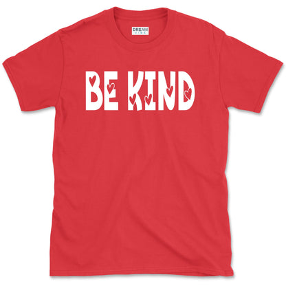 Be Kind Inspirational T-Shirt Design With Hearts