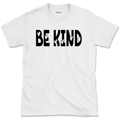Be Kind Inspirational T-Shirt Design With Hearts