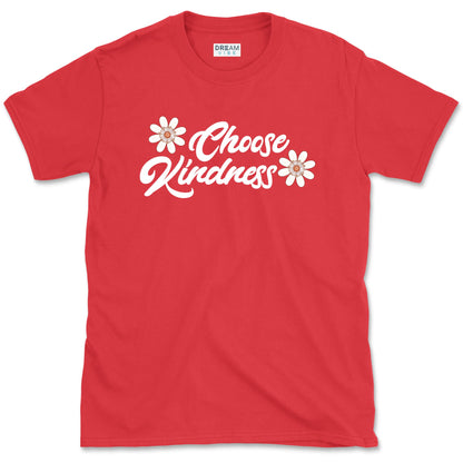 Choose Kindness Motivational T-Shirt With Flowers