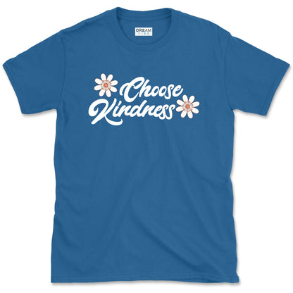 Choose Kindness Motivational T-Shirt With Flowers