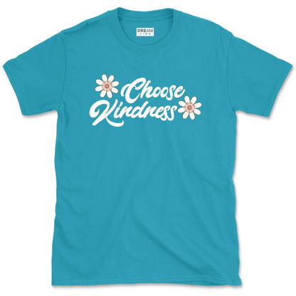 Choose Kindness Motivational T-Shirt With Flowers