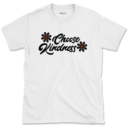Choose Kindness Motivational T-Shirt With Flowers