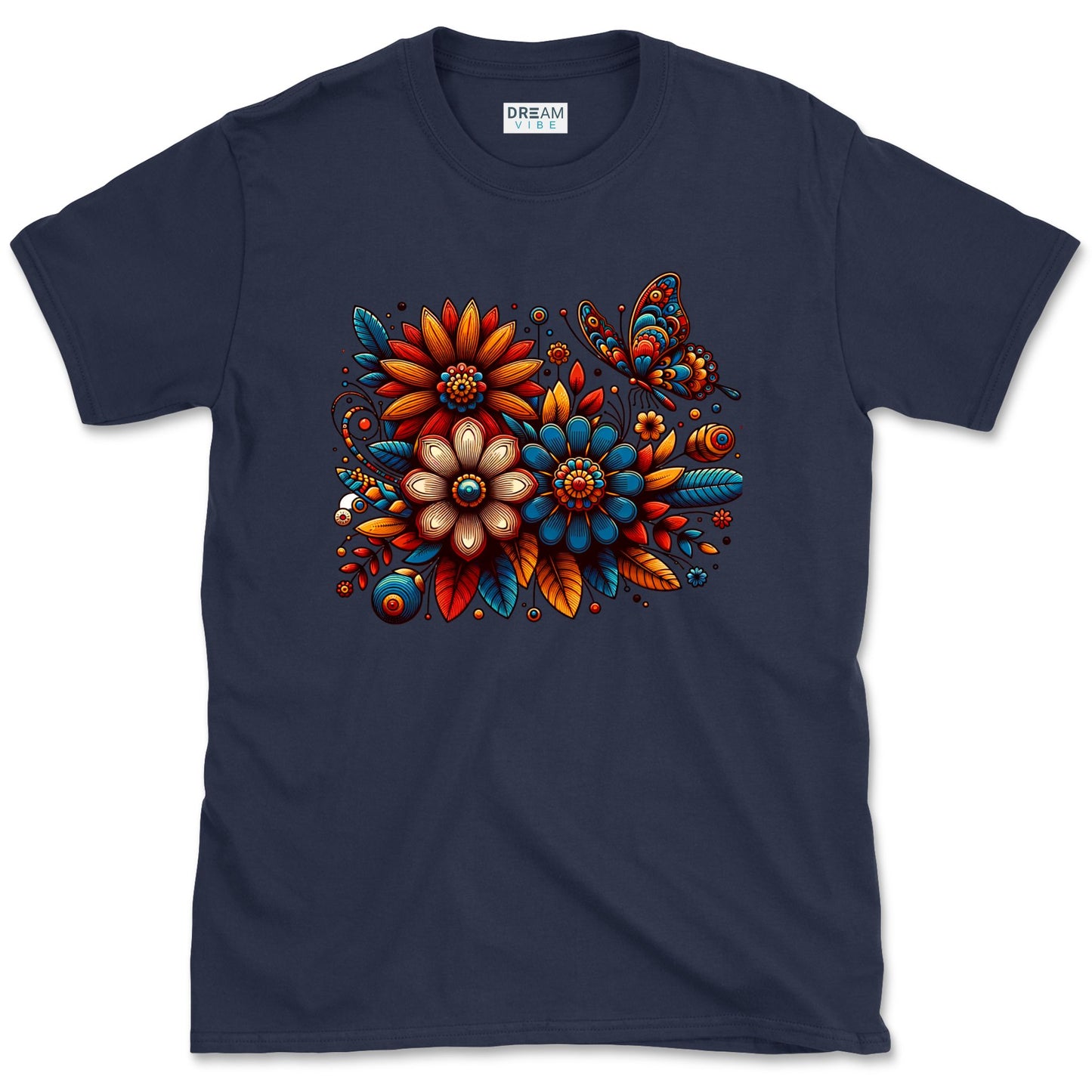 Retro Folk Floral Bouquet T-Shirt