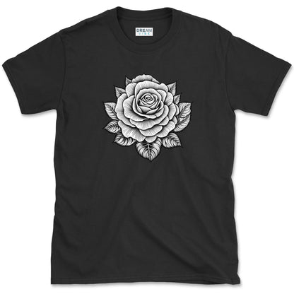 Vintage Drawing Floral Rose Inspirational T-Shirt