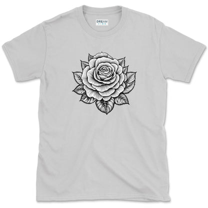 Vintage Drawing Floral Rose Inspirational T-Shirt