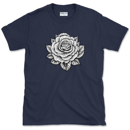 Vintage Drawing Floral Rose Inspirational T-Shirt