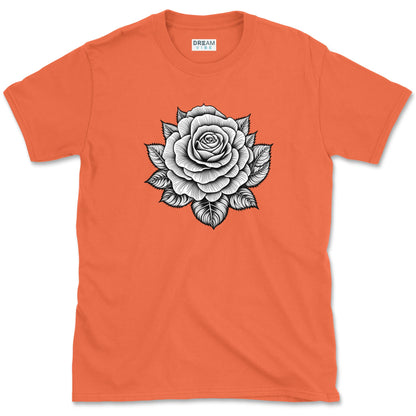 Vintage Drawing Floral Rose Inspirational T-Shirt