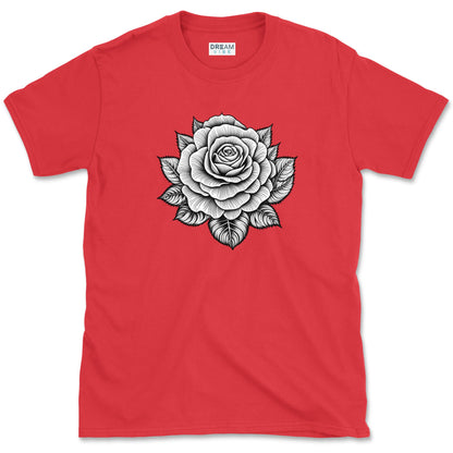 Vintage Drawing Floral Rose Inspirational T-Shirt