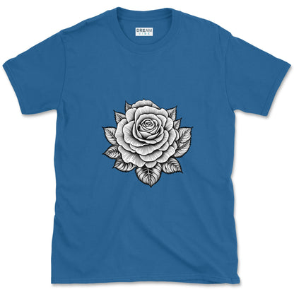 Vintage Drawing Floral Rose Inspirational T-Shirt