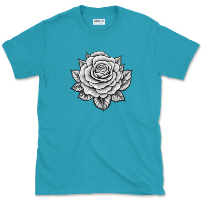 Vintage Drawing Floral Rose Inspirational T-Shirt