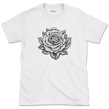 Vintage Drawing Floral Rose Inspirational T-Shirt