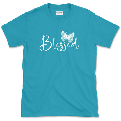 Blessed Inspirational T-Shirt With Butterfly