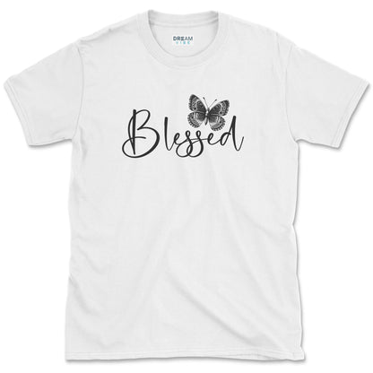 Blessed Inspirational T-Shirt With Butterfly