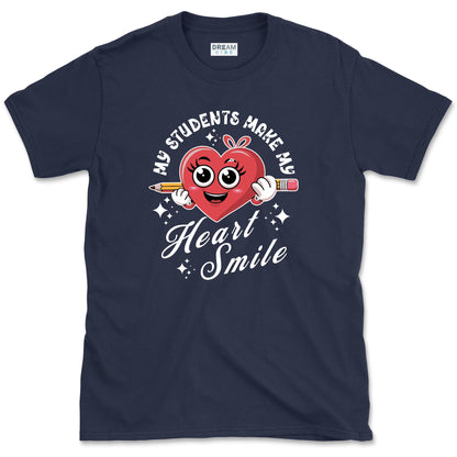 My Students Make My Heart Smile Teacher T-Shirt